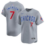 Dansby Swanson 7 Chicago Cubs Road Limited Men Jersey - Gray
