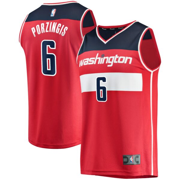 Kristaps Porzingis Washington Wizards Fanatics Fast Break Replica Jersey - Icon Edition - Red