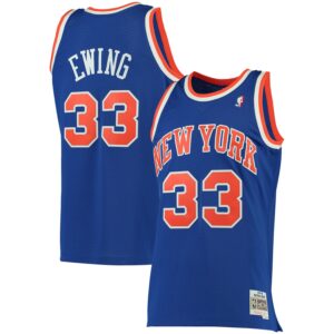 Patrick Ewing New York Knicks Mitchell & Ness 1991/92 Big & Tall Hardwood Classics Swingman Jersey - Blue