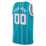Charlotte Hornets 2023/24 Icon Swingman Custom Men Jersey - Teal
