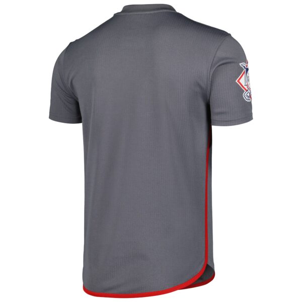 Chicago Cubs Stitches  Team V-Neck Jersey - Charcoal
