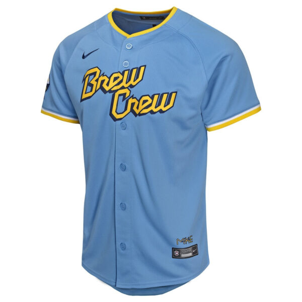 Willy Adames 27 Milwaukee Brewers City Connect Limited YOUTH Jersey - Powder Blue