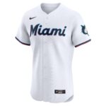 Miami Marlins  Home Elite Custom Jersey - White