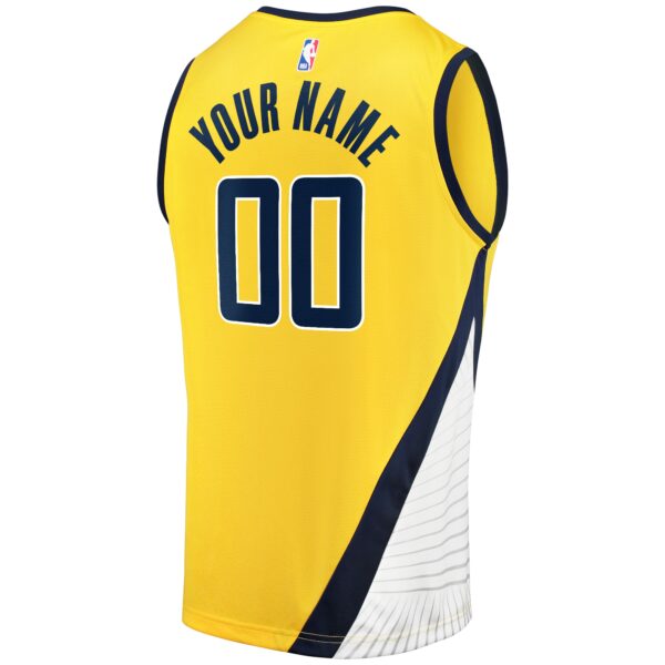 Indiana Pacers Fanatics Youth Fast Break Replica Custom Jersey - Statement Edition - Gold