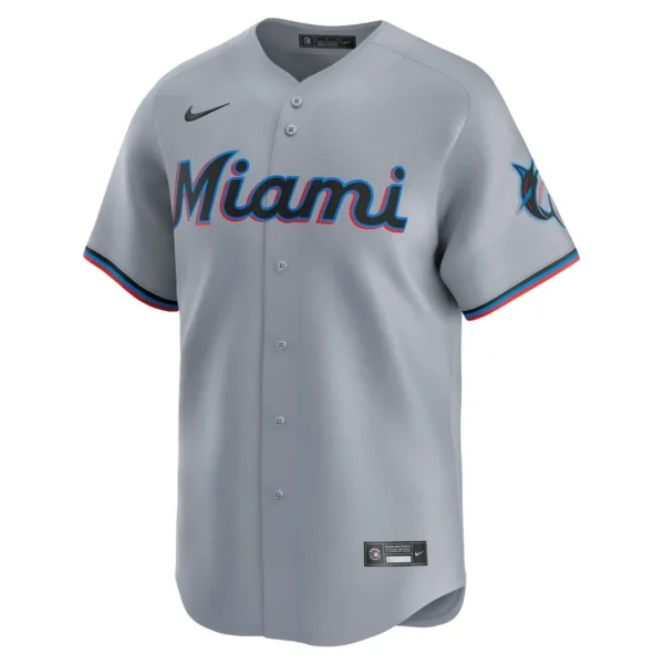 Jazz Chisholm Jr. 2 Miami Marlins Road Limited Men Jersey - Gray