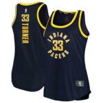 Myles Turner Indiana Pacers Fanatics Women's Fast Break Tank Jersey - Icon Edition - Navy