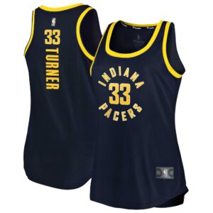 Myles Turner Indiana Pacers Fanatics Women's Fast Break Tank Jersey - Icon Edition - Navy