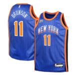 Jalen Brunson 11 New York Knicks 2023/24 City Edition Swingman YOUTH Jersey - Blue