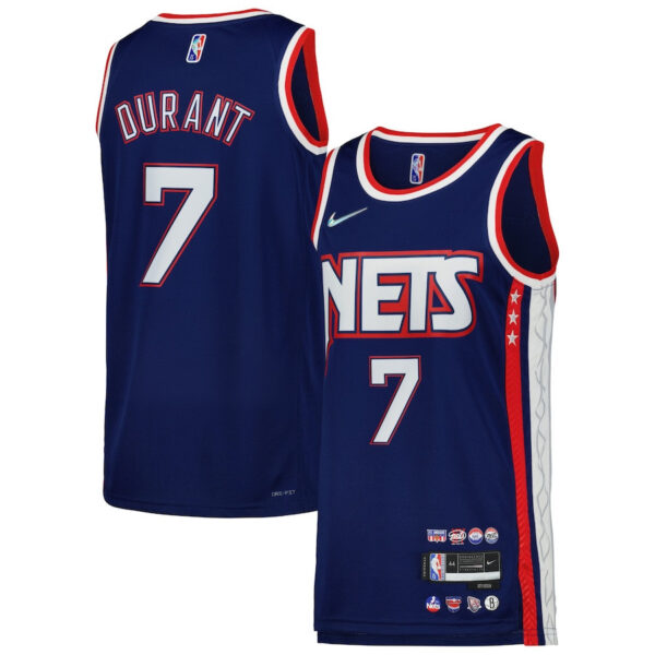 Kevin Durant 7 Brooklyn Nets Swingman Men Jersey - City Edition - Blue