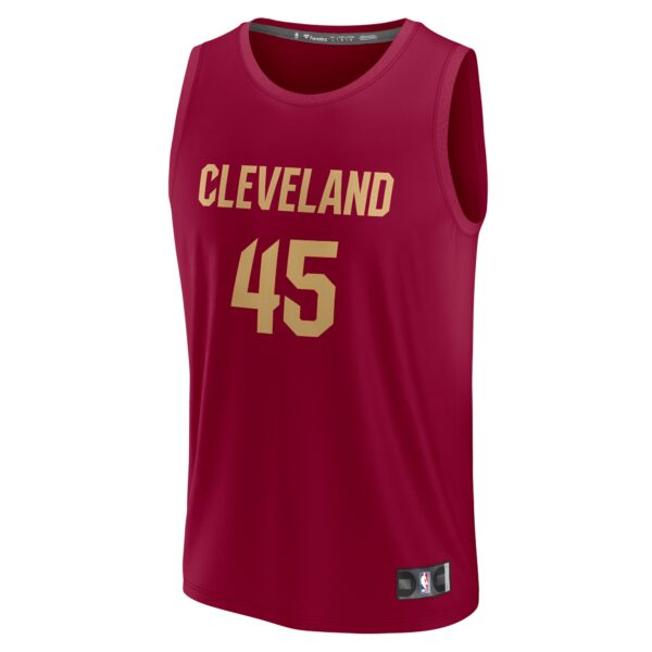 Donovan Mitchell Cleveland Cavaliers Fanatics Fast Break Replica Jersey - Icon Edition - Wine