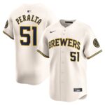 Freddy Peralta Milwaukee Brewers  Home Limited Player Jersey - Cream