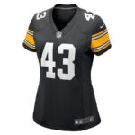 Troy Polamalu 43 Pittsburgh Steelers Women Retired Jersey - Black