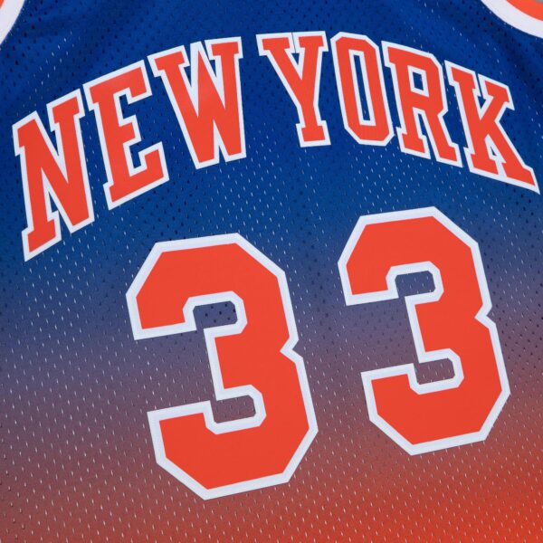 Patrick Ewing New York Knicks Mitchell & Ness 1991/92 Hardwood Classics Fadeaway Swingman Player Jersey - Orange/Royal