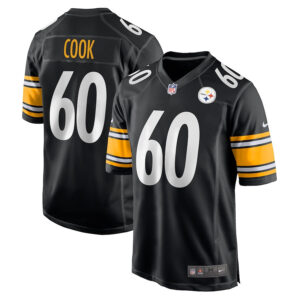 Dylan Cook 60 Pittsburgh Steelers Men Game Jersey - Black