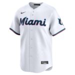 Miami Marlins  #1 Dad Home Limited Jersey - White