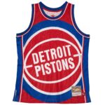 Detroit Pistons Mitchell & Ness Hardwood Classics Blown Out Fashion Jersey - Red