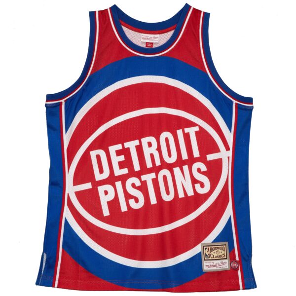 Detroit Pistons Mitchell & Ness Hardwood Classics Blown Out Fashion Jersey - Red