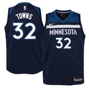 Karl-Anthony Towns Minnesota Timberwolves  Youth Swingman Jersey Navy - Icon Edition