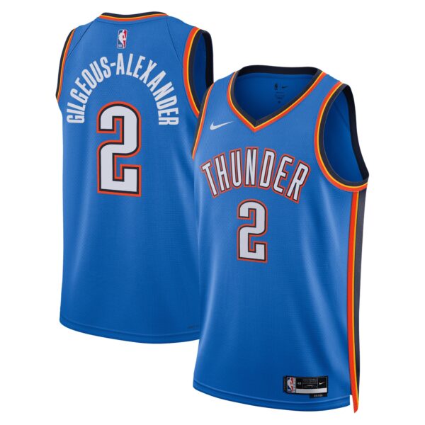 Shai Gilgeous-Alexander Oklahoma City Thunder  Unisex Badge Swingman Replica Jersey - Icon Edition - Blue