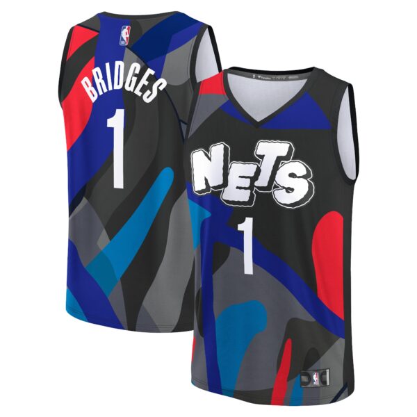 Mikal Bridges Brooklyn Nets Fanatics Youth Fast Break Jersey - Black - City Edition