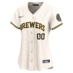 Milwaukee Brewers  Women's Home Limited Custom Jersey - Cream