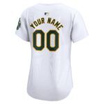 Oakland Athletics  Women's Home Limited Custom Jersey - White