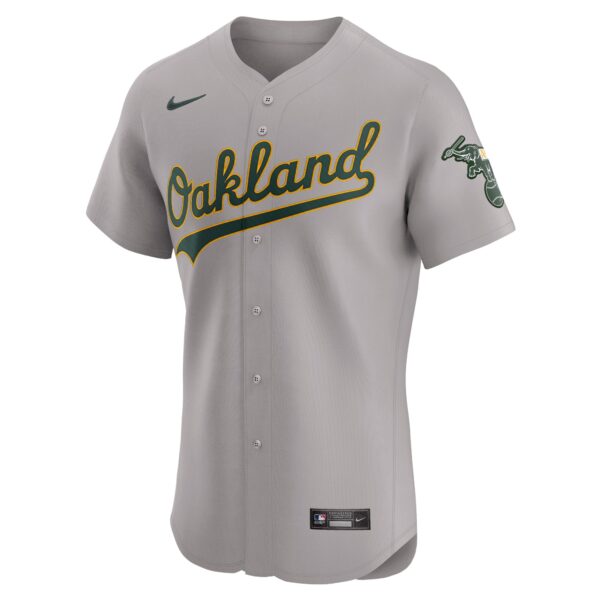 Oakland Athletics  Road Vapor Premier Elite Patch Jersey - Gray