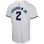 Jazz Chisholm Jr. Miami Marlins  Youth Home Game Player Jersey - White