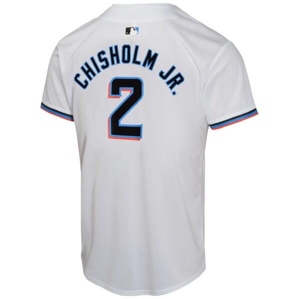 Jazz Chisholm Jr. Miami Marlins  Youth Home Game Player Jersey - White