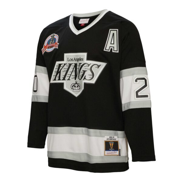 Luc Robitaille Los Angeles Kings Mitchell & Ness Alternate Captain Patch 1992/93 Blue Line Player Jersey - Black