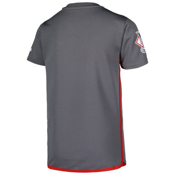 Chicago Cubs Stitches Youth Team V-Neck Jersey - Charcoal
