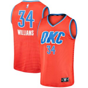 Kenrich Williams Oklahoma City Thunder Fanatics Fast Break Replica Player Jersey - Statement Edition - Orange