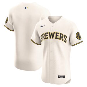 Milwaukee Brewers  Home Elite Jersey - Cream