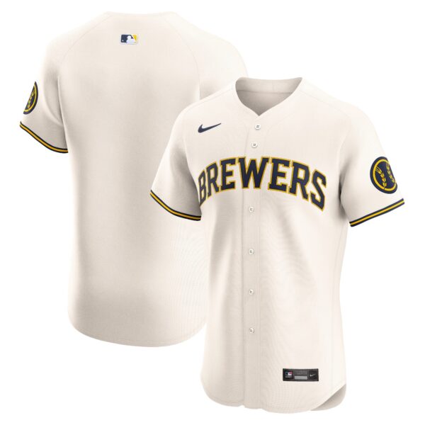 Milwaukee Brewers  Home Elite Jersey - Cream