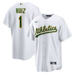 Esteury Ruiz 1 Oakland Athletics Home Men Jersey - White