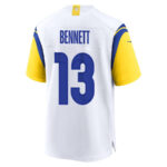 Stetson Bennett 13 Los Angeles Rams 2023 Playoffs Patch Game Men Jersey - White