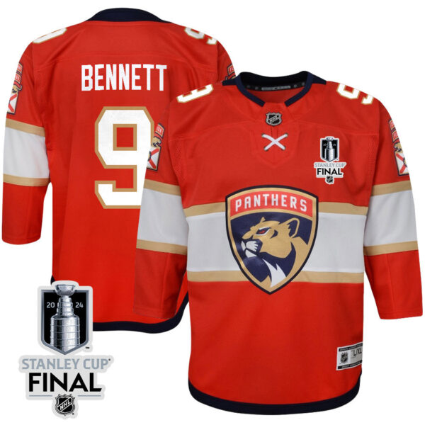 Sam Bennett 9 Florida Panthers 2024 STANLEY CUP Final Youth Home Breakaway Jersey - Red