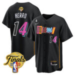 Tyler Herro 14 Miami Heat 2023 Finals Baseball Men Jersey - City Black