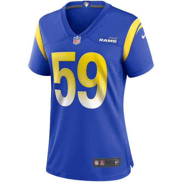London Fletcher 59 Los Angeles Rams Women Game Retired Jersey - Royal