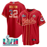 Nick Bolton 32 Kansas City Chiefs Super Bowl LVII Patch Flag Men Jersey - Red