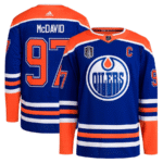 Connor McDavid 97 Edmonton Oilers 2024 Stanley Cup Final Home Primegreen Player Jersey �C Royal