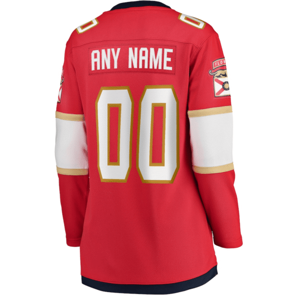Florida Panthers 2024 Stanley Cup Final Home Breakaway Custom Name Jersey - Red, Women