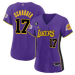 Dennis Schroder 17 Los Angeles Lakers Baseball Jersey - Purple
