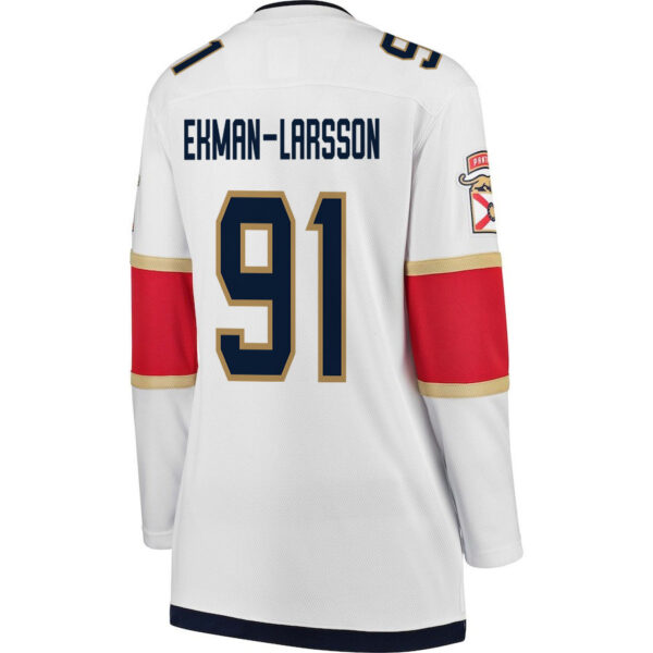 Oliver Ekman-Larsson 91 Florida Panthers 2024 STANLEY CUP Final Women's Away Breakaway Jersey - White