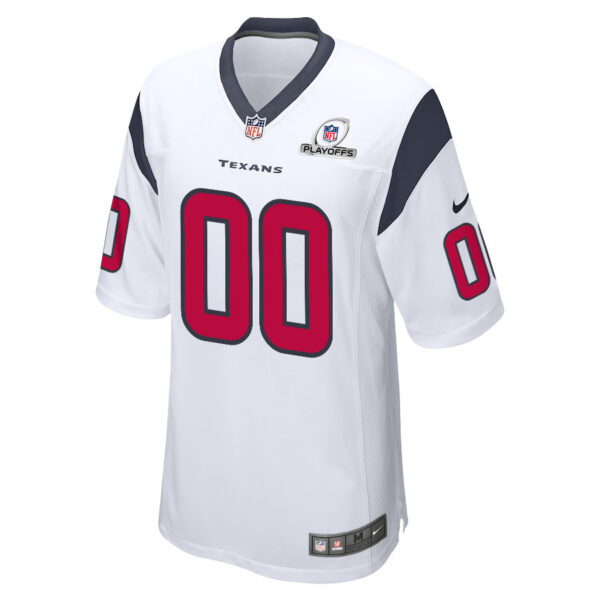 Houston Texans 2023 Playoffs Patch Game Men Custom Jersey - White