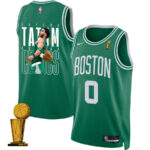 Jayson Tatum 0 Signed Best Moments At Boston Celtics 2024 Icon Edition Jersey - Final Champions Patch - Green