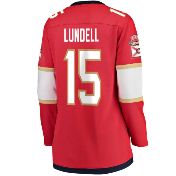 Anton Lundell 15 Florida Panthers 2024 STANLEY CUP Final Women's Home Breakaway Jersey - Red