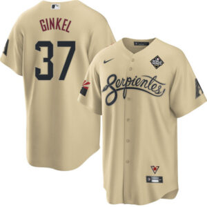 Kevin Ginkel 37 Arizona Diamondbacks 2023 World Series Men Jersey - Gold