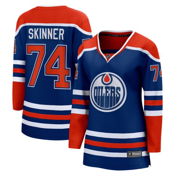 Stuart Skinner Edmonton Oilers Fanatics Women's Home Breakaway Player Jersey - Royal
