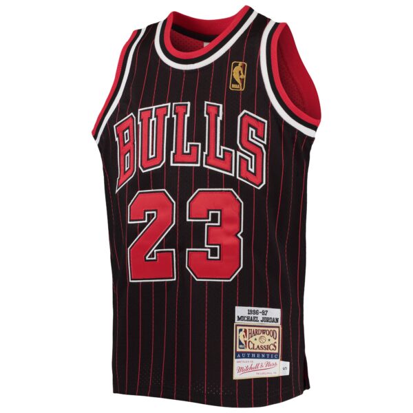 Michael Jordan Chicago Bulls Mitchell & Ness Youth 1996-97 Hardwood Classics Authentic Jersey - Black/Red